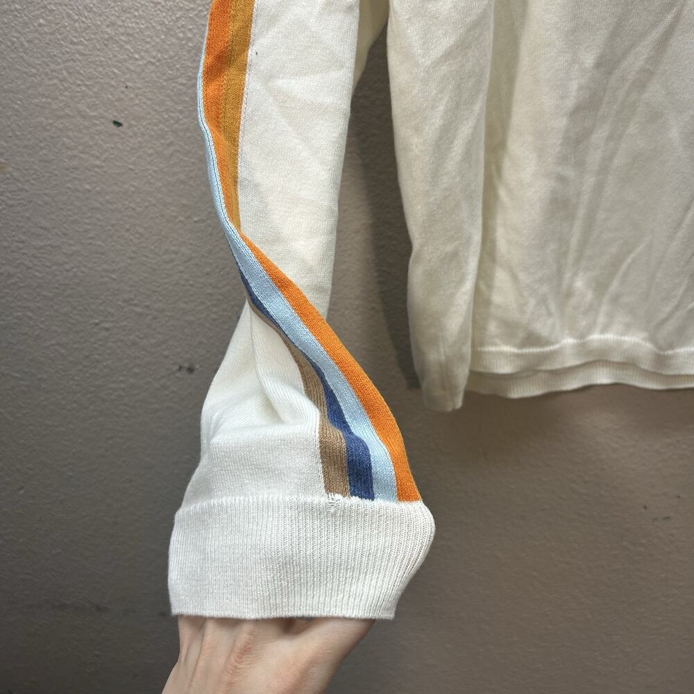 Women's White and Orange Sweater - Picture 2 of 5
